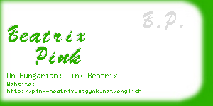 beatrix pink business card